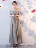 Grey Chiffon Evening Dress Bridesmaid Dress Aosig