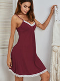 Halter Lace Nightdress Aosig