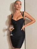 Halter Neck Cocktail Dress Aosig