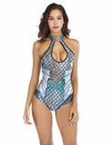 Halter One-piece Swimwear Aosig