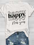 Happy Year T-Shirt Aosig