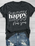 Happy Year T-Shirt Aosig