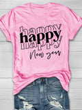 Happy Year T-Shirt Aosig