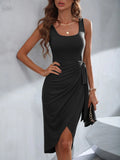 Hem Slip Dress Aosig