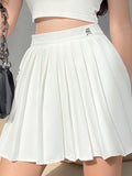 High Waist Slim Pleated Skirt Aosig