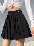 High Waist Slim Pleated Skirt Aosig