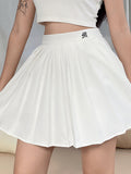 High Waist Slim Pleated Skirt Aosig