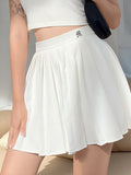 High Waist Slim Pleated Skirt Aosig