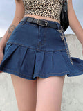 High Waist Slim Stretch Denim Skirt Aosig