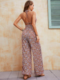 High Waist Suspender Jumpsuit Aosig