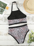 High-waisted Neckline Bikini Swimsuit Aosig