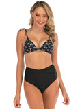 High-waisted Print Bikini Swimsuit Aosig