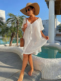 Hollow Out Loose Cover Up Dress Aosig