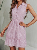 Jacquard Solid Color Dress Aosig