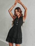 Jacquard Solid Color Dress Aosig