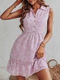 Jacquard Solid Color Dress Aosig