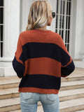 Knitted Colorblock Sweater Aosig