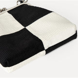 Knitted Corduroy Plaid Bag Aosig