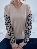 Knitted Leopard Print Sweater Aosig