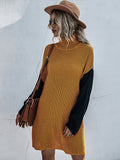 Knitted Slim Fit Colorblock Sweater Aosig