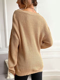 Knitted Twist Sweater Aosig