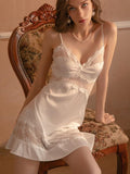 Lace Halter Nightdress Aosig