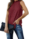 Lace Hollow Halter Sweet Vest Aosig