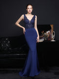 Lace and diamond long evening dress Aosig