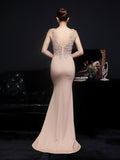 Lace and diamond long evening dress Aosig