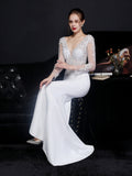 Lace long sleeved evening dress Aosig