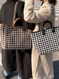 Large Capacity Handbag Color Contrast Tote Bag Aosig