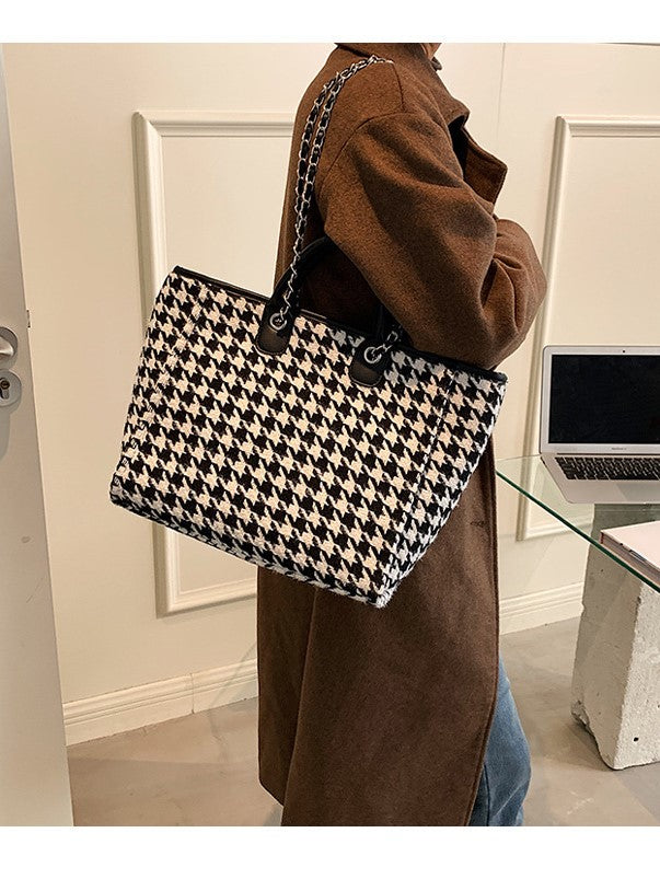 Large Capacity Handbag Color Contrast Tote Bag Aosig