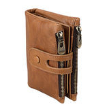 Leather  Anti-theft Brush RFID  Men's Casual Wallet Aosig