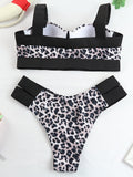 Leopard Bandage Bikini Swimsuit Aosig