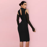 Long Sleeve Cut Out Midi Bandage Dress PP211029 Aosig