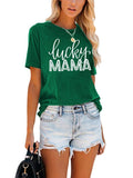 MAMA Lucky Print T-shirt Aosig