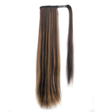 Magic tape  ponytail extension piece Long straight  hair wig Aosig