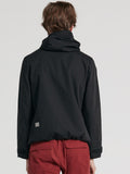 Men Drawstring Hooded Jacket Aosig