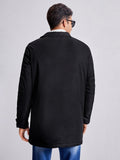 Men Teddy Lined Button Front Coat Aosig