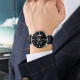 Mens Watches Minimalist Waterproof Fashion Dressy Wrist Watch for Men Business Aosig