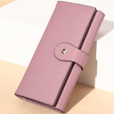 Multifunctional leather ladies wallet simple style wallet Aosig