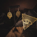 Mystery sealed eyes Earrings Aosig