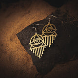 Mystery sealed eyes Earrings Aosig