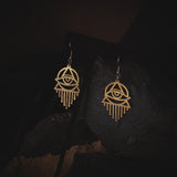 Mystery sealed eyes Earrings Aosig