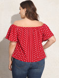 Oversized Red Short Sleeve T-Shirt Aosig