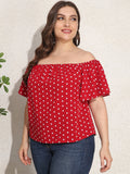 Oversized Red Short Sleeve T-Shirt Aosig