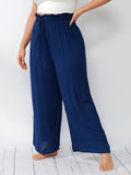 PLus Home Bottoms Foreign Trade Drawstring Casual Summer Wide Pants Aosig