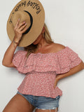 Pink Polka Dot T-Shirt Top Aosig