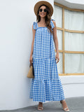 Plaid Print Swing Dress Aosig