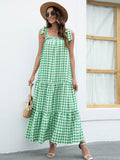 Plaid Print Swing Dress